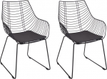 Toolide komplekt Beliani Annapolis, l&auml;ikiv, must v., 56 cm x 57 cm x 86 cm, 2 tk