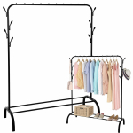 Riidestange Springos HA7456, 146 cm, must v.