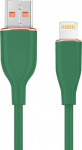 Juhe Gembird Premium silicon USB Type-A Male, Lightning Male, 1.5 m, roheline v.