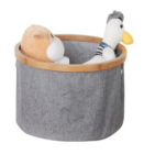 Pesukorv Domoletti, 18 l, pruun/hall, 30 cm x 30 cm