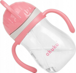 Pudel silikoonk&otilde;rrega Akuku A0676, 280 ml, 9 kuud, pol&uuml;prop&uuml;leen (pp), roosa v.