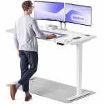 Kirjutuslaud reguleeritava k&otilde;rgusega Desktronic HomePro, 160 cm x 80 cm, 61 - 125.5 cm, valge v.