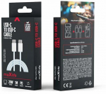 Kaabel Maxlife USB-C USB C male, USB C male, 1 m, valge