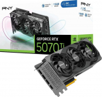 Videokaart PNY GeForce RTX 5070 Ti Triple Fan Overclocked, 16 GB, GDDR7