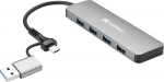 USB jaotur Sandberg USB-C/A to 4xUSB 3.0 Hub