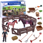 Kujukeste komplekt, koos tarvikutega, farm Animal Series, mitmev&auml;rviline