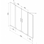 Vannisein Mexen Velar Duo, 180 cm x 150 cm, brushed gun gray v./matt