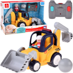 Raadiojuhitav ekskavaator Hola Baby Construction Truck, kollane v./hall v.
