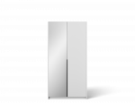 Riidekapp ADRK Alera II, valge v./must v., 58 cm x 100 cm x 204 cm, peegliga