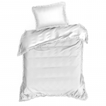 Voodipesukomplekt D91 Ruffles, valge v., 70 x 80 cm, 140 x 200 cm, 2 os.