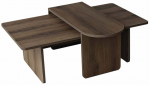 Kohvilaudade komplekt Kalune Design Paris, p&auml;hklipuu v., 33 - 60 cm x 105 cm x 35 - 40 cm, 2 tk