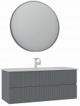 Vannitoa m&ouml;&ouml;bli komplekt Kalune Design Moonlight, matt hall v., 51 cm x 121 cm x 51 cm