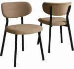 Toolide komplekt Kalune Design Toldy 240CHR4219, matt, must v./cappuccino v., 45 cm x 45 cm x 85 cm, 2 tk
