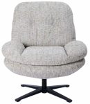 Tugitool Homla Lunaro 244936, hall v./beež v., 83 cm x 76 cm x 91 cm