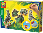 Kipsfiguuride valmistamise komplekt SES Creative Dinosaurs, mitmev&auml;rviline