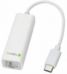 Adapter Techly USB to RJ45 USB 3.1 C male, RJ-45 female, 13 m, valge v.