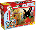 Pusle 2in1 Lisciani SuperMaxi 12+12 At School, 50 cm x 35 cm, 24 tk
