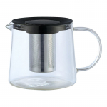 Teekann koos kurnaga King Hoff KH-4844, 1 l, l&auml;bipaistev v./must v.