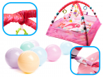 Tegevusmatt Activity Gym & Foldable Play Mat 5873, 76 cm x 76 cm, roosa v.