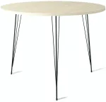 Laud Kalune Design Sandalf, tamm v./must v./beež v., 90 cm x 90 cm x 75 cm