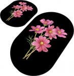 Vannitoamattide komplekt Foutastic Sitivo 359CHL4937, must/roosa, 100 cm x 60 cm