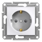 Pistikupesa Schneider Electric Asfora EPH2970221, maandusega, valge v.