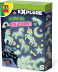 Seinakleebis SES Creative Glowing Unicorns, mitmev&auml;rviline