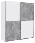 Riidekapp Forte Winner WNNS822X1-C291, valge v./hall v., 61 cm x 170 cm x 191 cm