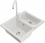 K&ouml;&ouml;givalamu Mexen Carlos 6518581500-20+670200-20, graniit, 58 cm x 47 cm x 17.7 cm, valge