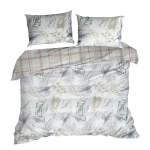 Voodipesukomplekt Deluxe PTO-030, valge v./roheline v./roosa v., 70 x 80 cm, 160 x 200 cm