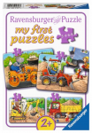 Pusle Ravensburger My First Puzzles Animals on construction site 4in1, 20 tk, mitmev&auml;rviline