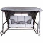 Aiakiik Patio Venezia Lux, valge v./hall v./grafiit v., 221 cm x 143 cm x 173 cm