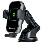 Auto juhtmevaba laadija - hoidik Verbatim FWC-02, USB Type C, 11.6 cm, must v., 15 W