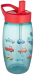 Pudel silikoonk&otilde;rrega Canpol Babies Cars, 400 ml, 3 aastat, plastik/silikoon, sinine v./punane v.