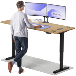 Arvutilaud reguleeritava k&otilde;rgusega Desktronic HomePro, 200 cm x 80 cm, 63 - 128 cm, tamm v./must v.