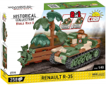 Konstruktor, tank Cobi Historical Collection Renault R-35 2719, 258 tk, pruun/roheline