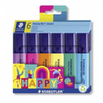 Tekstimarker Staedtler Textsurfer Happy, 1 - 5 mm, mitmev&auml;rviline, 6 tk