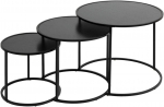 Kohvilaudade komplekt Atmosphera Noan, must v., 35 - 54 cm x 54 cm x 32 - 45 cm, 3 tk