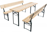 V&auml;litingimustes kasutatav laud koos pinkidega Saska Garden, pruun v., 170 cm x 46 cm x 75 cm
