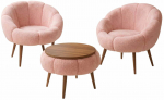 M&ouml;&ouml;blikomplekt Hanah Home Lida Wellsoft 251BLS1137, sise, pruun v./roosa v.