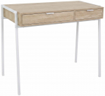Kirjutuslaud sahtlitega Akord Furniture Factory Zentia, 100 cm x 45 cm, 80.5 cm, valge v./sonoma tamm v.