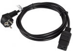 Juhe Lanberg Schuko / IEC 320 C19 IEC-320-C19, Schuko, 1.8 m, must v.