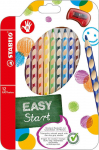 STABILO v&auml;rvipliiats, EASYcolors, paremak&auml;elisele + teritaja, 12 v&auml;rvi