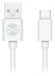 Juhe Forever, USB/USB-C, 100 cm, valge v.
