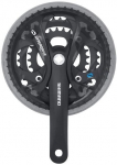 V&auml;nt Shimano Acera 48/38/28T EFCM361E888CL, alumiinium/teras, must