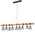 Valgusti rippuv Eglo Townshend 5 43134, E27, 9 x 60 W, must v. / pruun v.