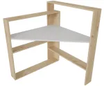 Nurga kirjutuslaud Kalune Design Kelly 875ZNA4634, 93.6 cm x 107 cm, 114 cm, tamm v./valge v.