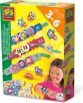 Ehete valmistamise komplekt SES Creative Easy Rings And Glitter Bracelets, mitmev&auml;rviline