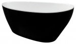Vann, teisaldatav Besco Goya, 170 cm x 72 cm x 61 cm, ovaalne, valge/must