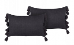Dekoratiivne padi Beliani Lumarko, must v., 35 cm x 55 cm, 2 tk
